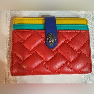 Kurt Geiger Multi-Color Quilted Leather Card Holder